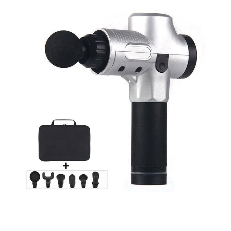 Handheld Massage Gun with Percussive Therapy and Six Interchangeable Heads for Sports Recovery