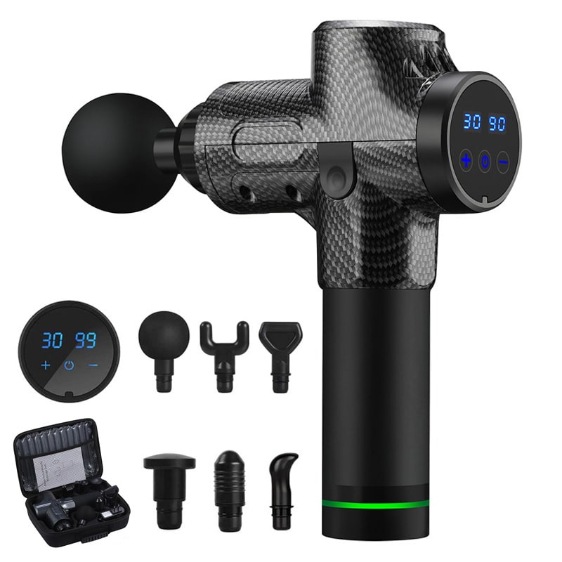 Handheld Massage Gun with Percussive Therapy and Six Interchangeable Heads for Sports Recovery