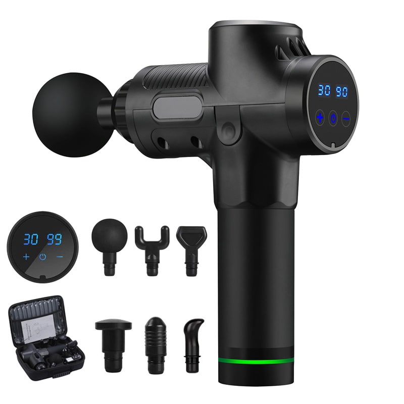 Handheld Massage Gun with Percussive Therapy and Six Interchangeable Heads for Sports Recovery