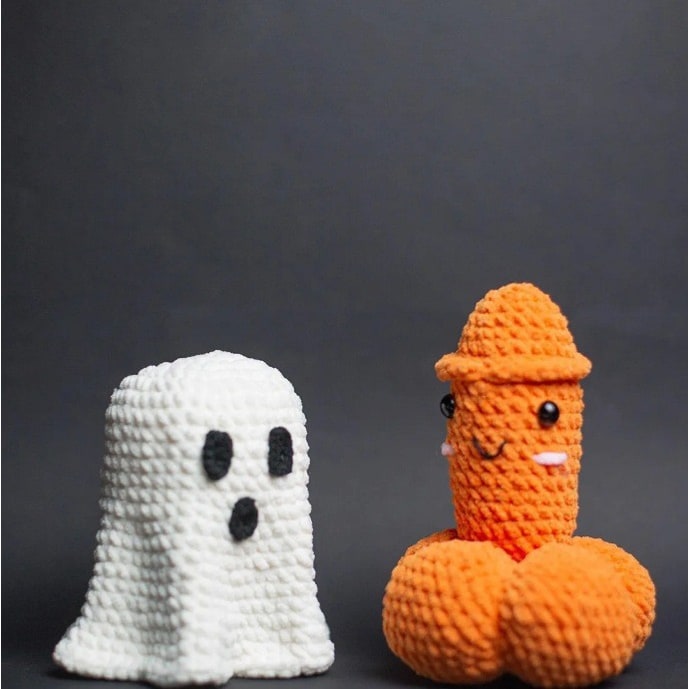 Handmade Crochet Gag Gift Hilarious and Silly White Elephant Novelty Ornament