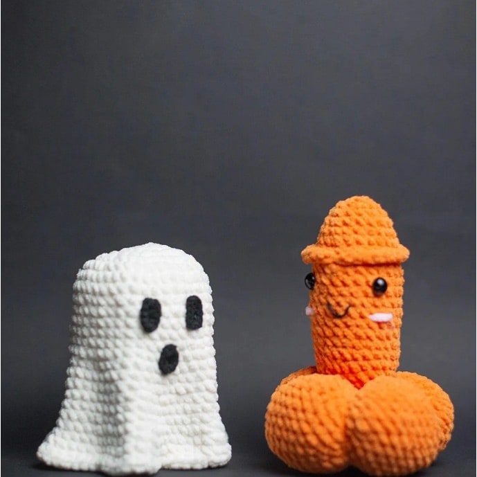 Handmade Crochet Gag Gift Hilarious and Silly White Elephant Novelty Ornament