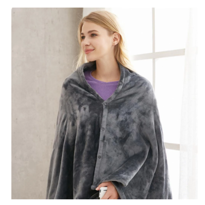 Heated Blanket Electric Shawl with USB Power 3 Heat Settings and Plush Fleece Wrap