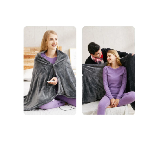 Heated Blanket Electric Shawl with USB Power 3 Heat Settings and Plush Fleece Wrap