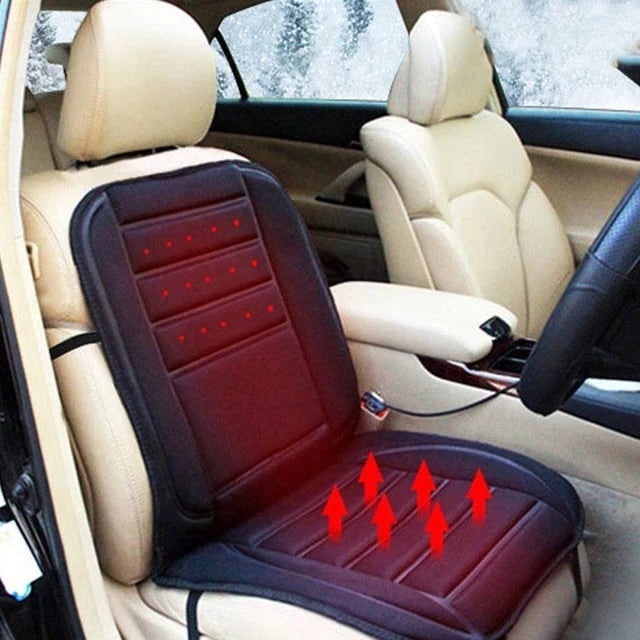 Heated Car Seat Cover and Cushion with 12v Power Adapter and Wired Remote Control