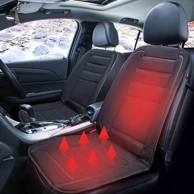 Heated Car Seat Cover and Cushion with 12v Power Adapter and Wired Remote Control