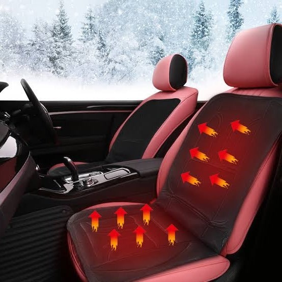 Heated Car Seat Cover and Cushion with 12v Power Adapter and Wired Remote Control