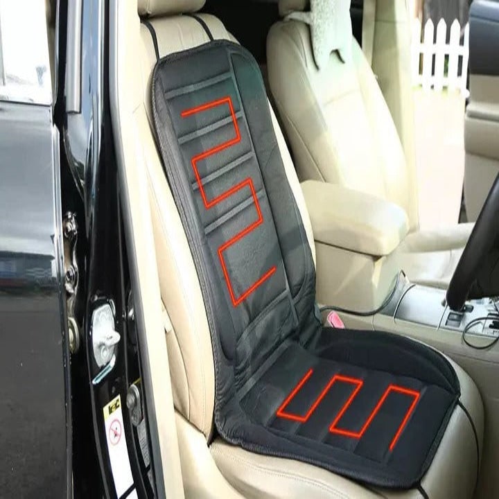 Heated Car Seat Cover and Cushion with 12v Power Adapter and Wired Remote Control