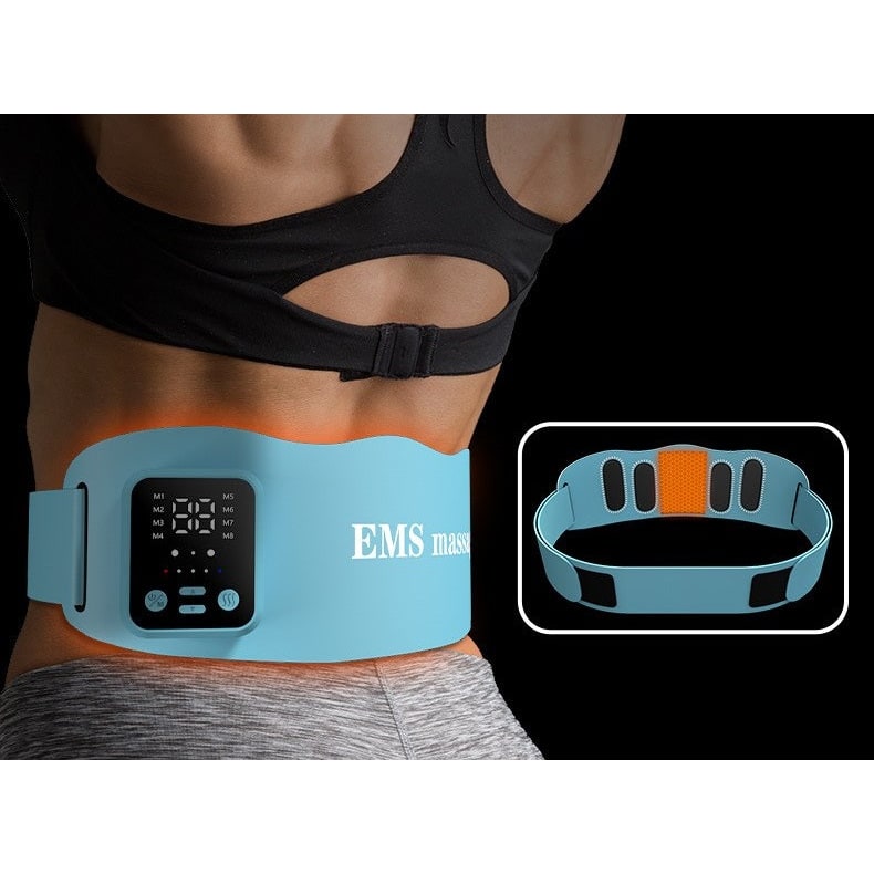 Heated Ems Abdominal Toning Belt with Wireless Remote and Vibration