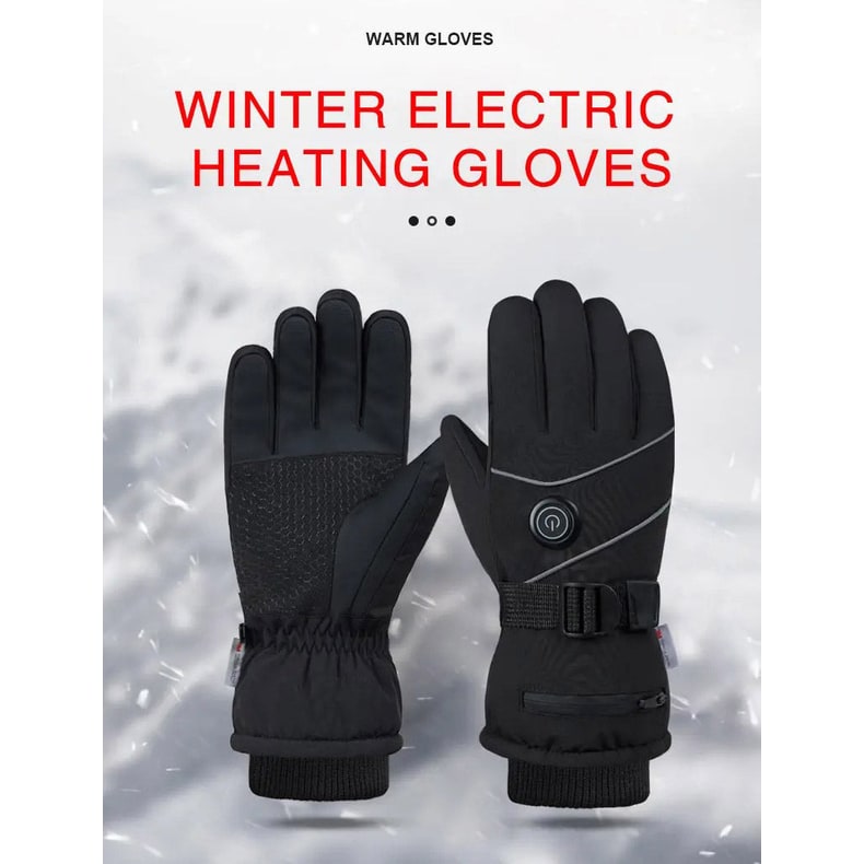 Heated Gloves with Rechargeable Battery Touchscreen Fingertips and Adjustable 3 Heat Levels