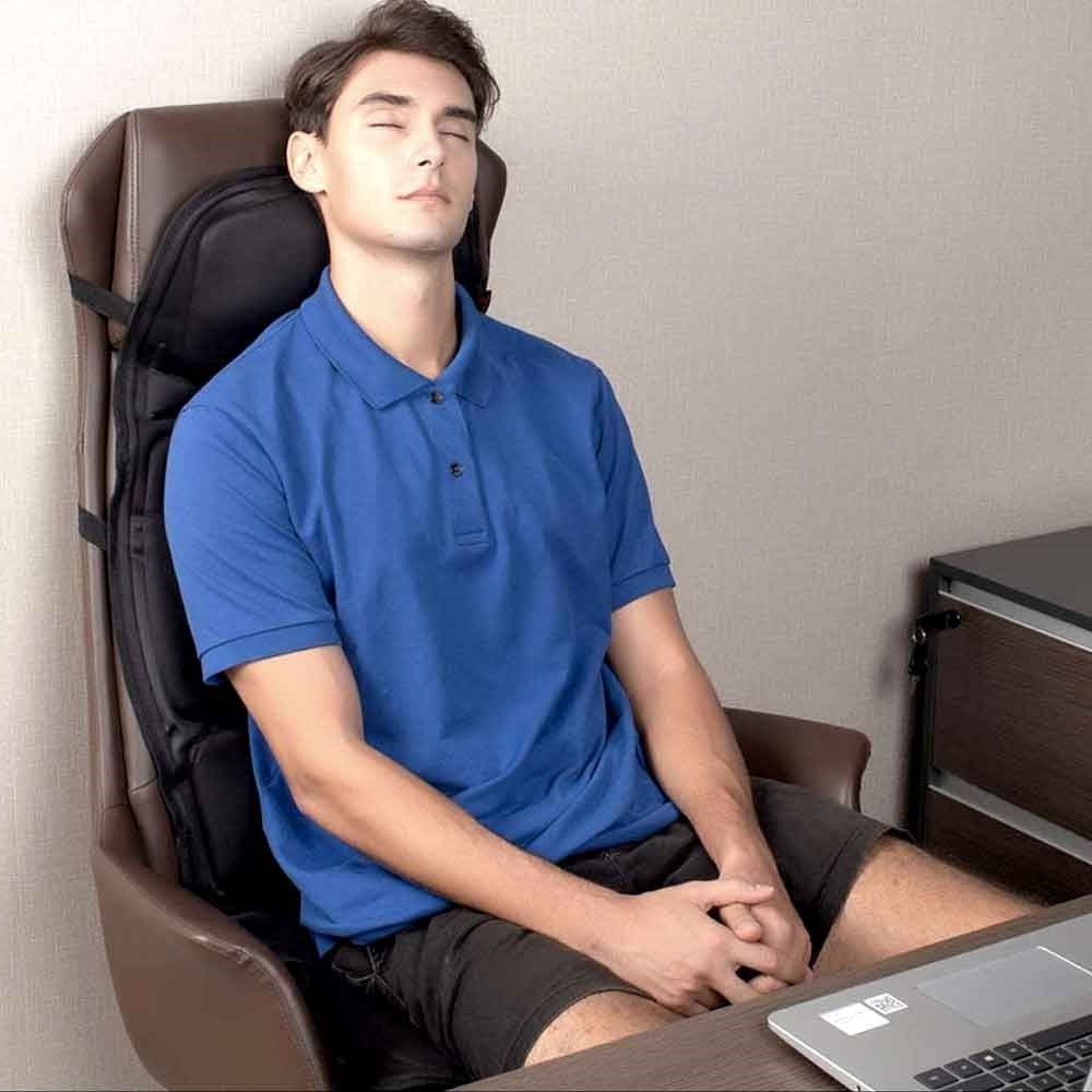 Heated Massage Seat Cushion for Desk Chair and Car with Shiatsu Vibration and Remote Control