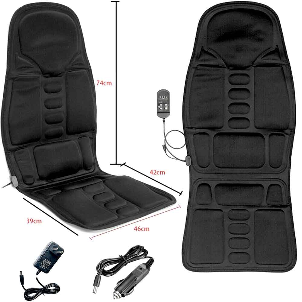 Heated Massage Seat Cushion for Desk Chair and Car with Shiatsu Vibration and Remote Control