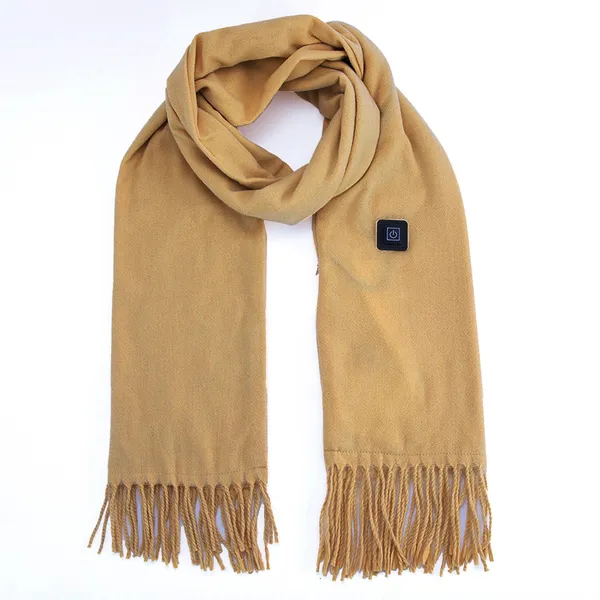 Heated Scarf and Neck Wrap with USB Power Fleece Fabric Three Temperature Settings Wool