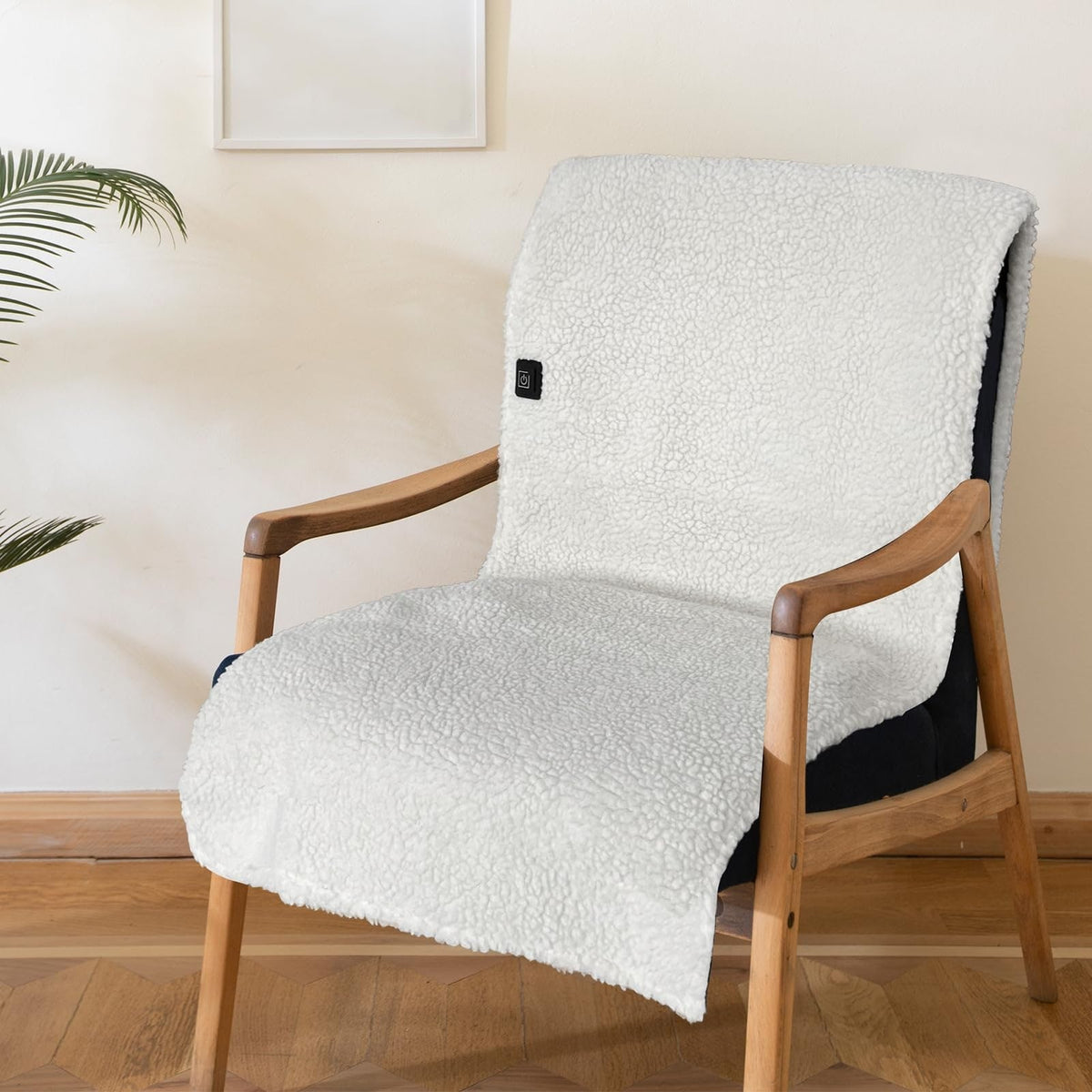Heated Seat Cushion and Desk Chair Pad with USB Power Sherpa Fleece Two Zones With Ties
