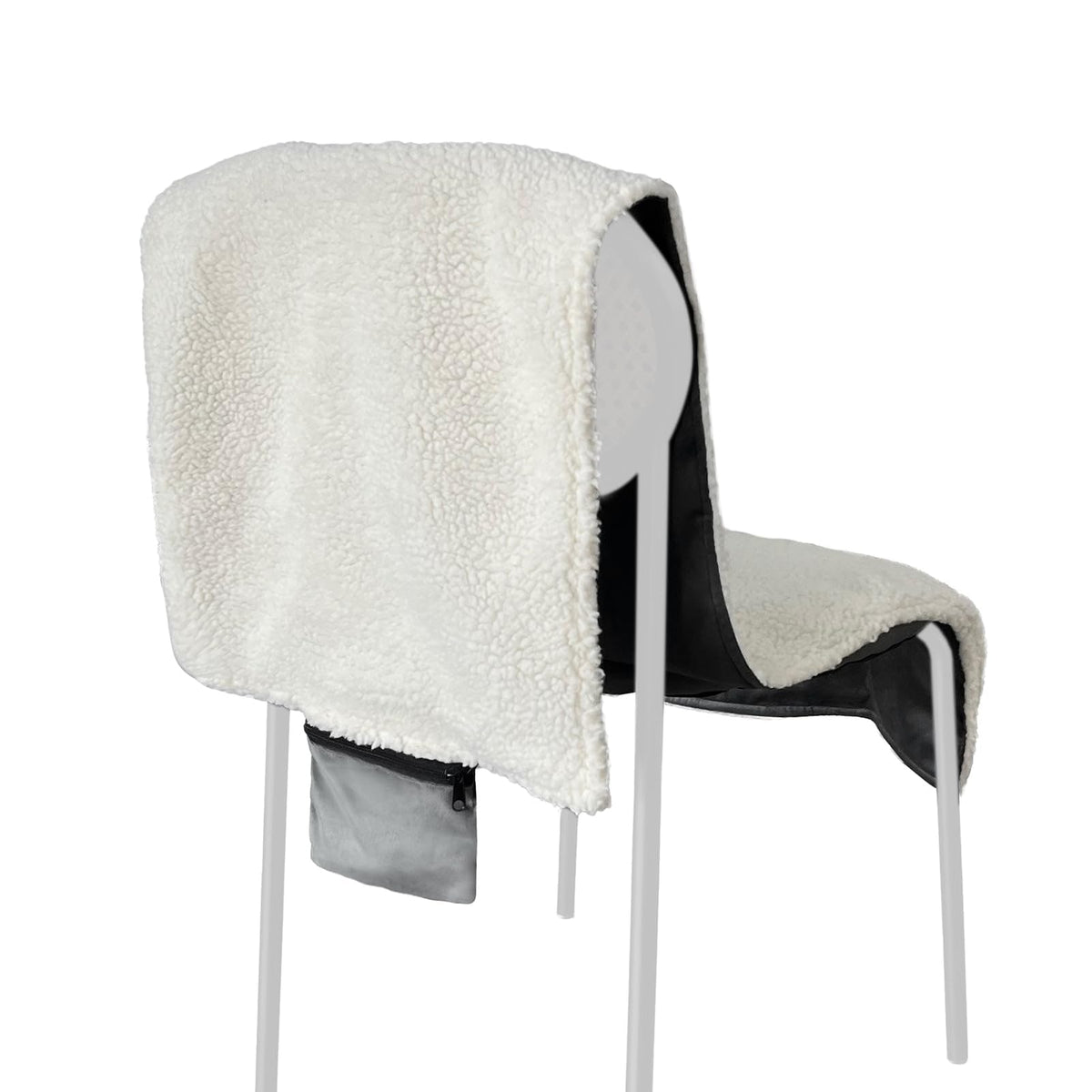 Heated Seat Cushion and Desk Chair Pad with USB Power Sherpa Fleece Two Zones With Ties