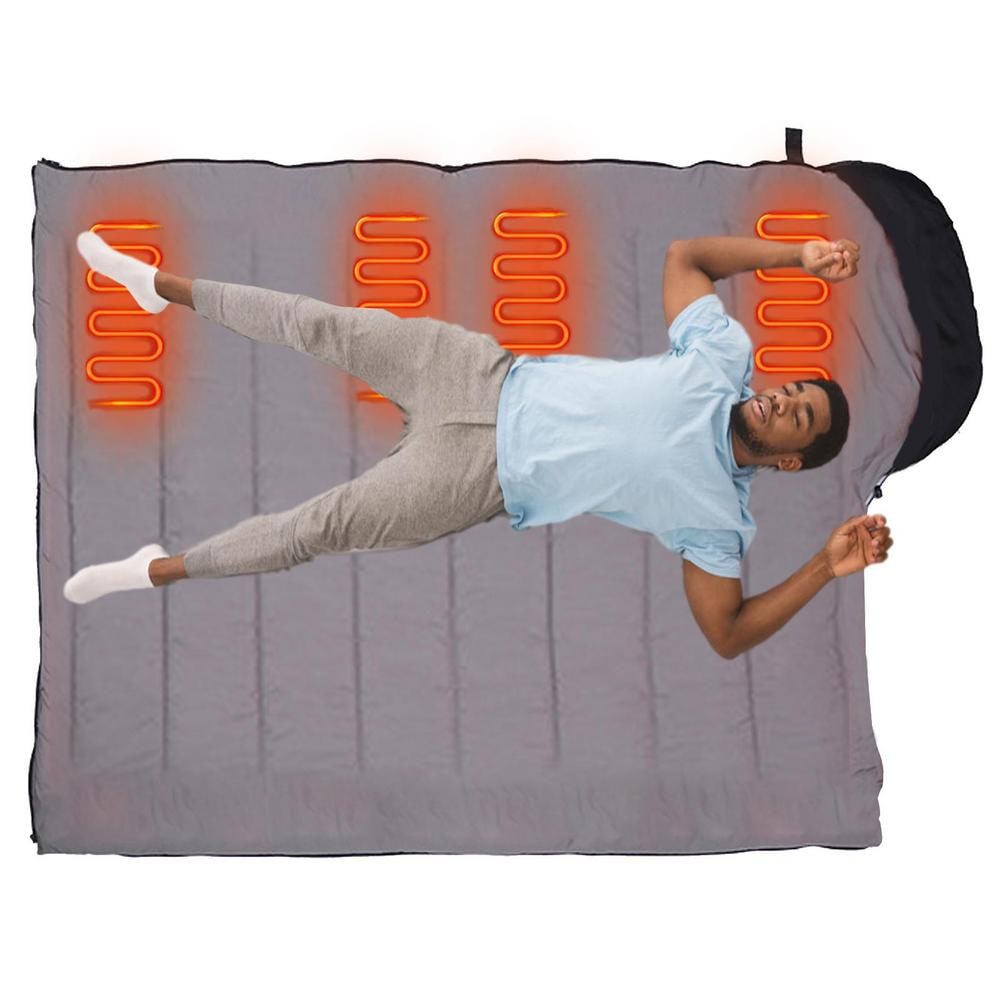 Heated Sleeping Bag for Children with USB Charging and Goose Down Insulation for Backpacking