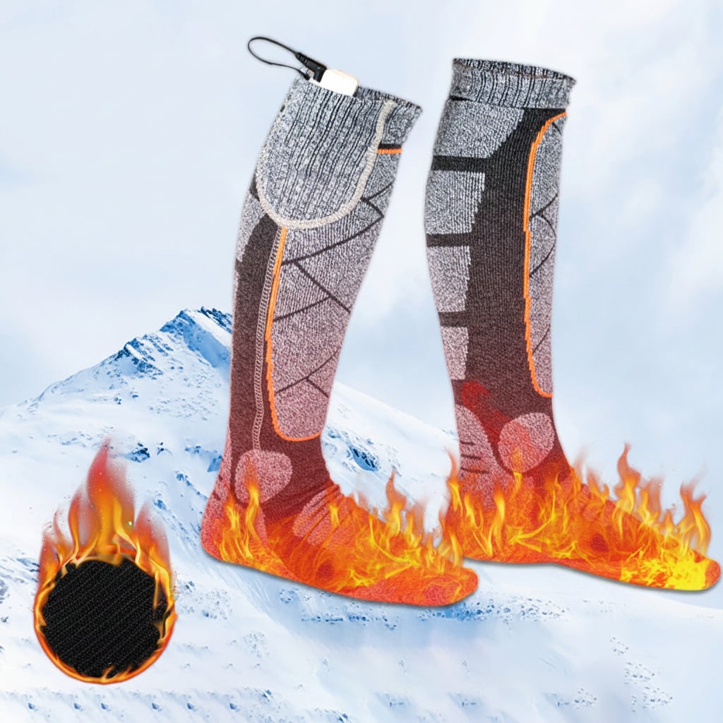 Heated Socks with Rechargeable Battery Operated Warming Technology Thermal Knee-High for Winter