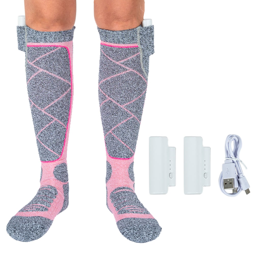 Heated Socks with Rechargeable Battery Operated Warming Technology Thermal Knee-High for Winter