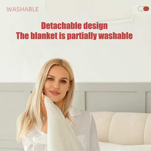 Heated Throw Blanket with Sherpa Fleece Lining Electric Flannel with Auto-Off Timer