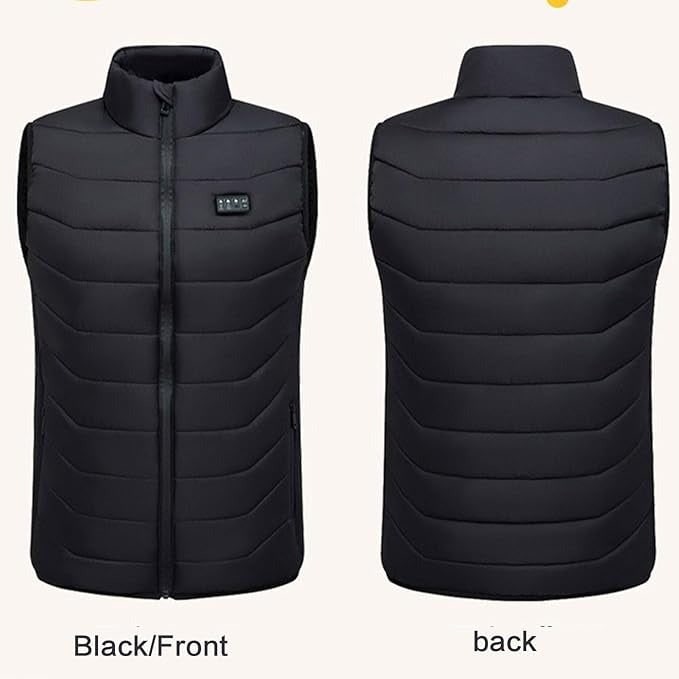 Heated Vest with USB Rechargeable Battery Quilted Design and Multiple Heating Zones