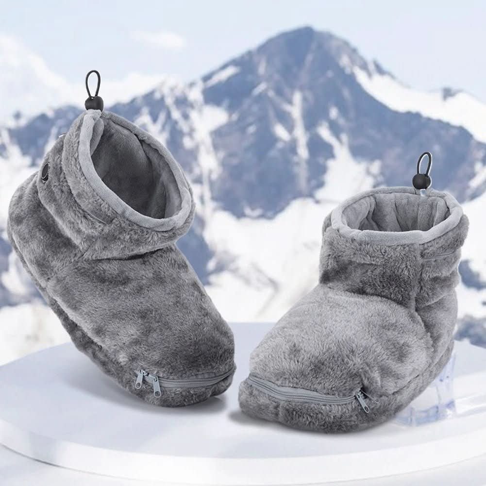 Heated Winter Slippers for and with USB Warming Plush Bootie and Arch Support