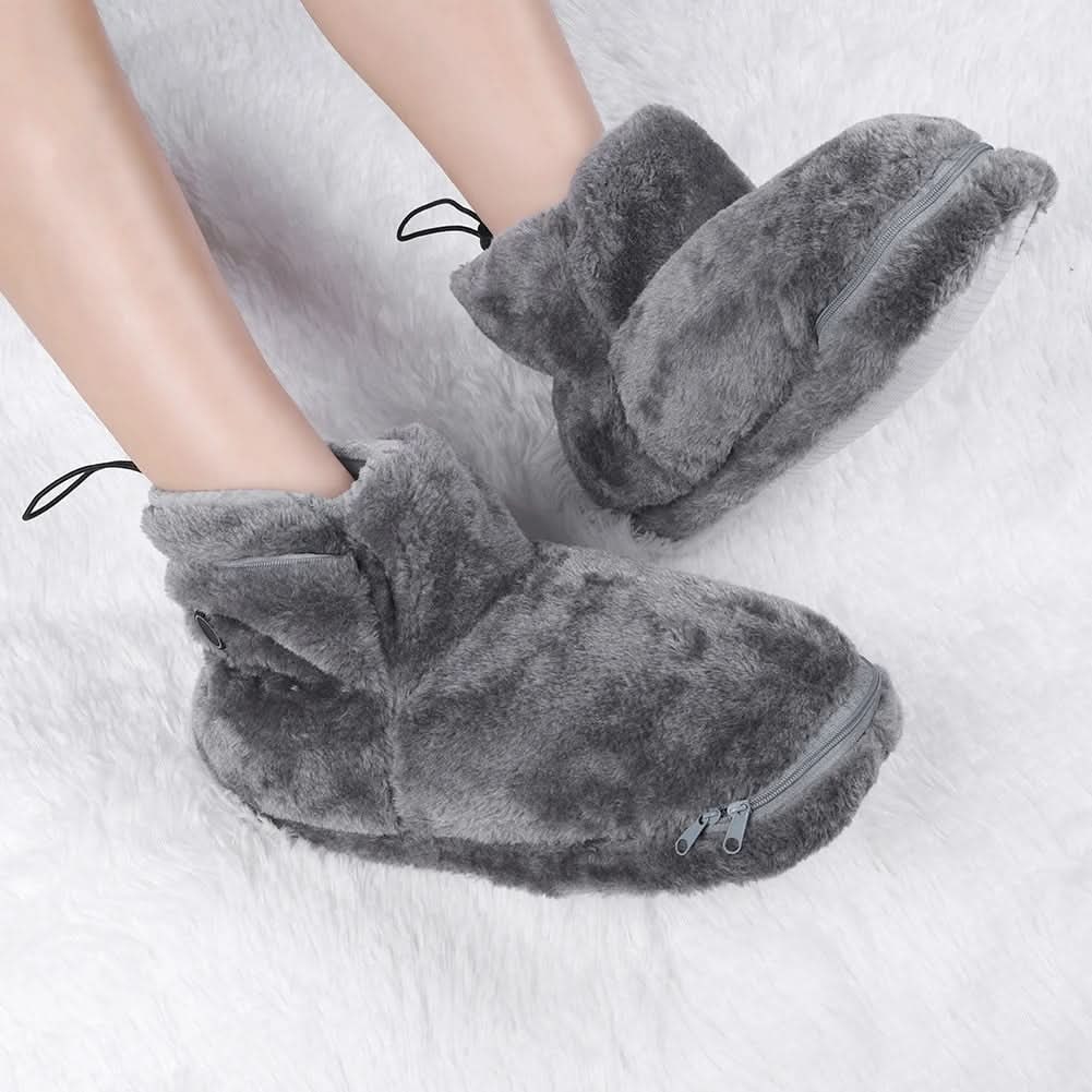 Heated Winter Slippers for and with USB Warming Plush Bootie and Arch Support
