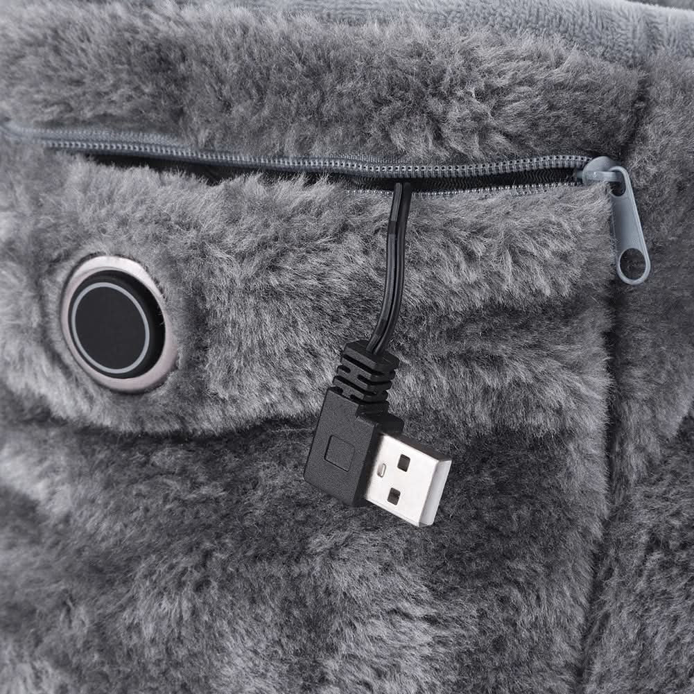 Heated Winter Slippers for and with USB Warming Plush Bootie and Arch Support
