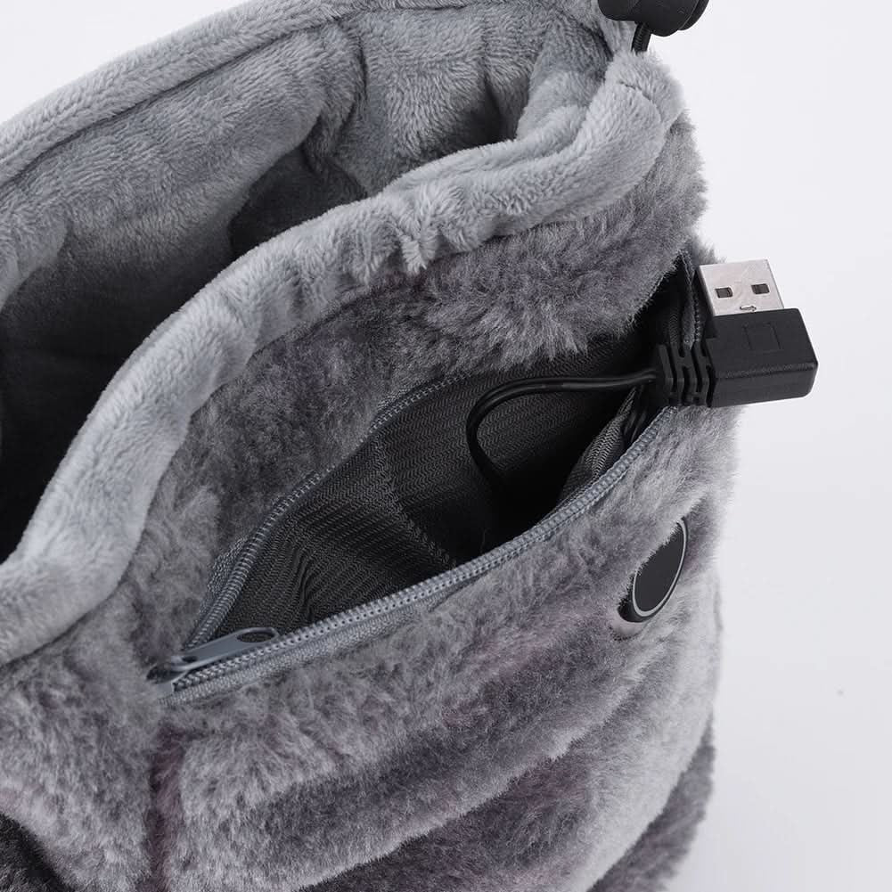 Heated Winter Slippers for and with USB Warming Plush Bootie and Arch Support
