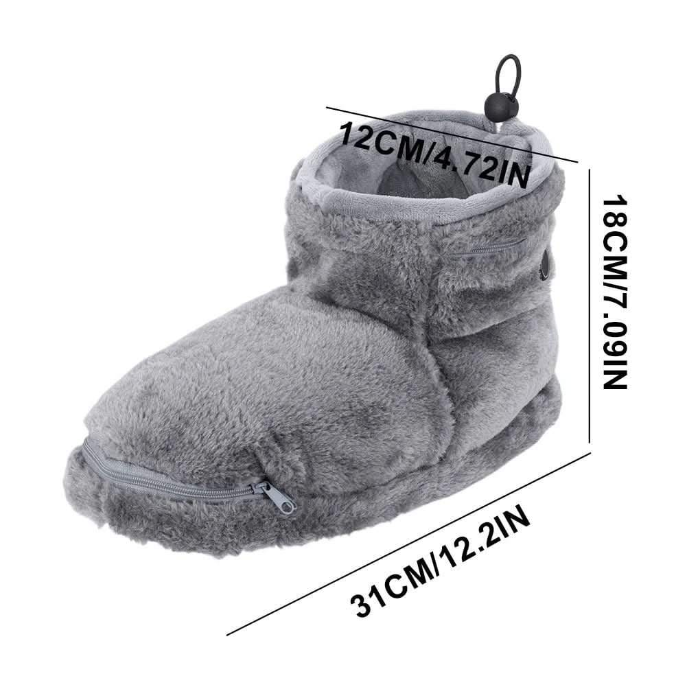 Heated Winter Slippers for and with USB Warming Plush Bootie and Arch Support