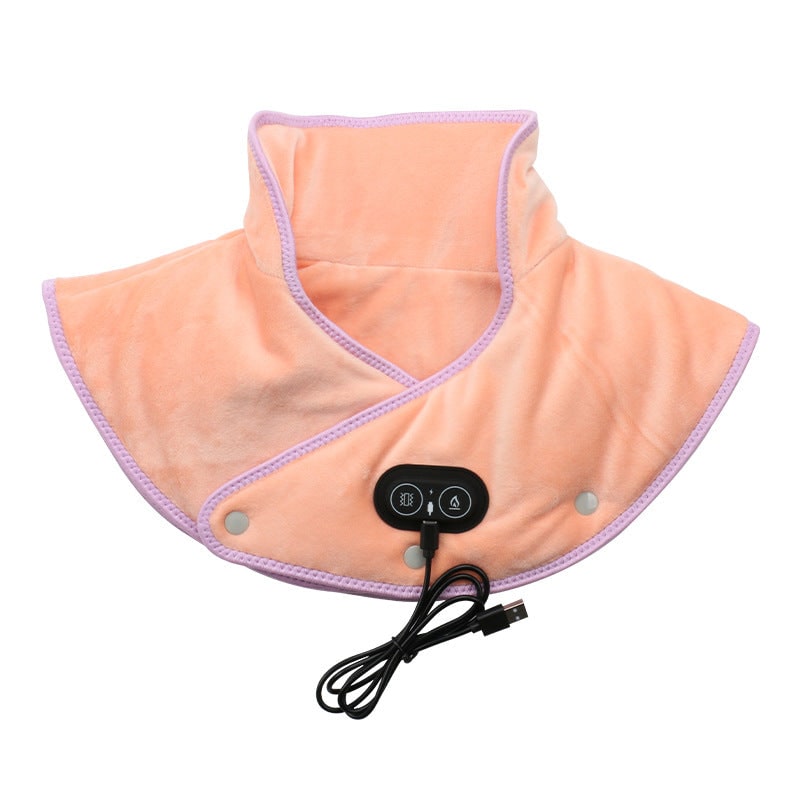 Heating Pad for Neck Shoulder USB Plush Vibration Massage Electric Massager