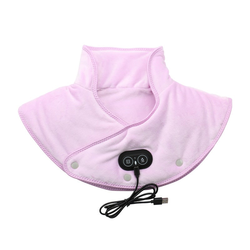 Heating Pad for Neck Shoulder USB Plush Vibration Massage Electric Massager