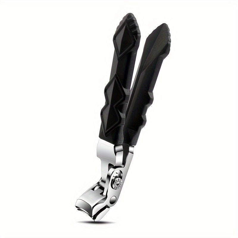 Heavy Duty Fingernail and Toenail Clippers with Curved Jaw and Stainless Steel Blades