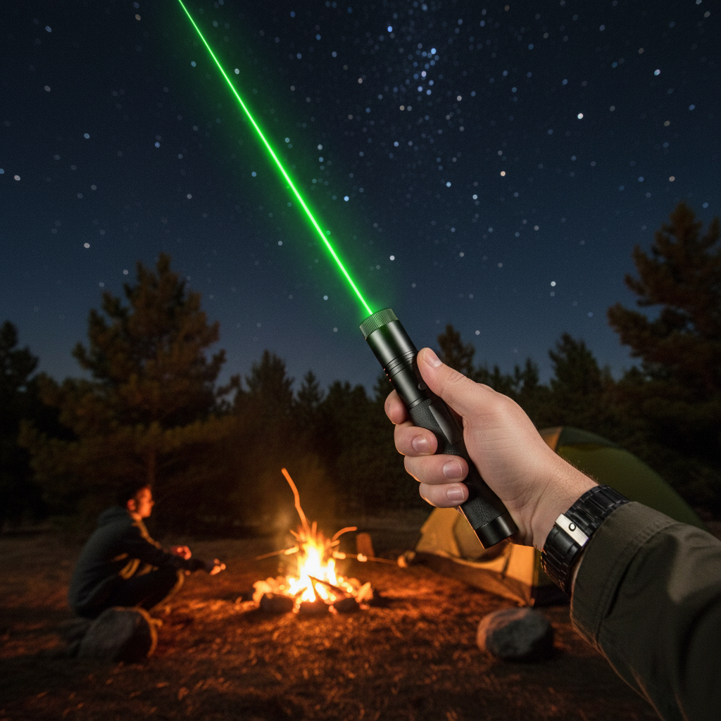 High Power Laser Pointer Pen with Adjustable Focus and Safety Key Lock Blue Light