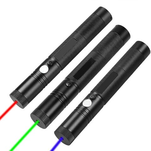 High Power Laser Pointer Pen with Adjustable Focus and Safety Key Lock Blue Light