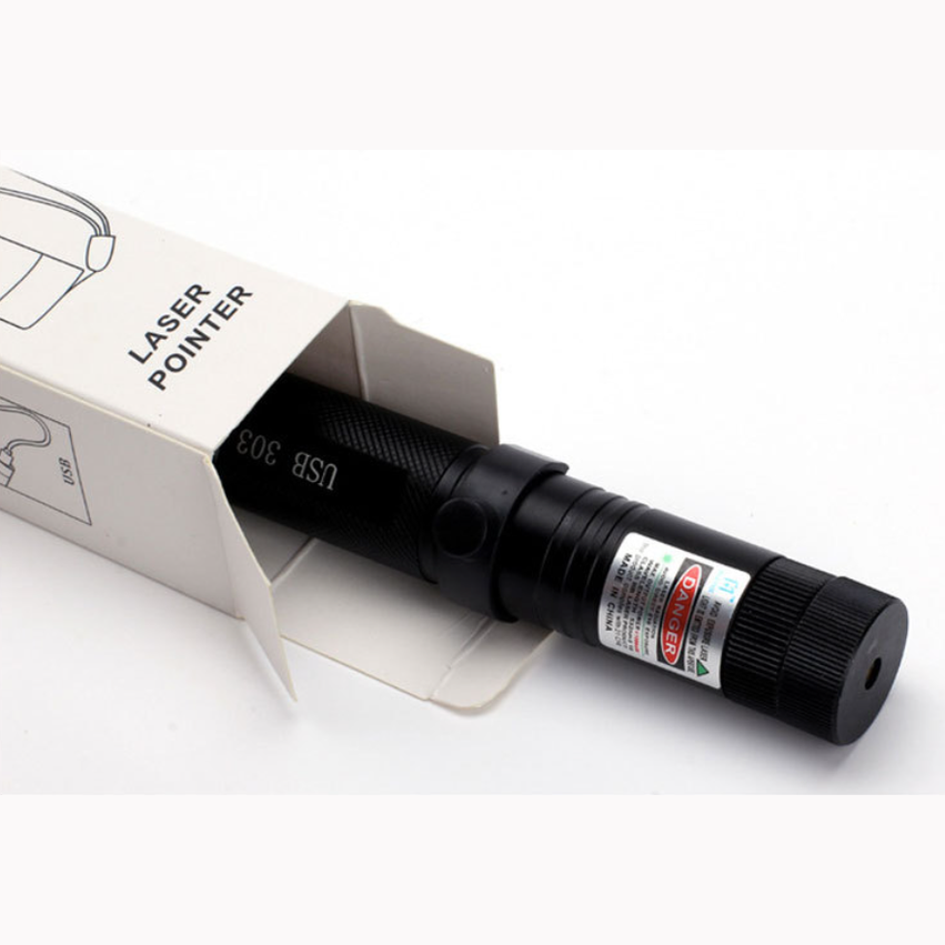 High Power Laser Pointer Pen with Adjustable Focus and Safety Key Lock Blue Light