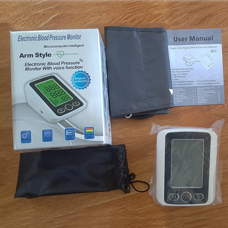 Home Automatic Blood Pressure Monitor with Large Lcd Screen and Upper Arm Cuff