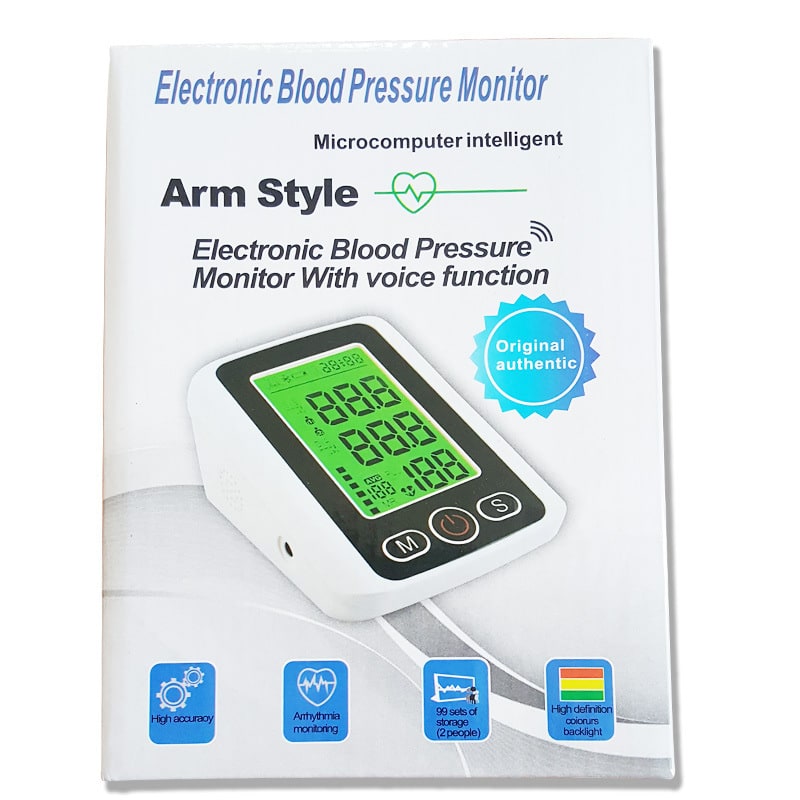 Home Automatic Blood Pressure Monitor with Large Lcd Screen and Upper Arm Cuff