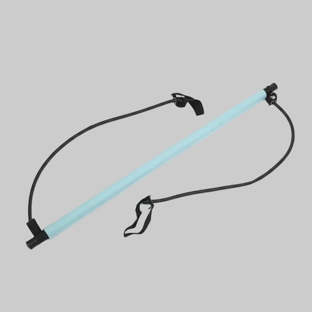 Home Pilates Bar Kit with Resistance Bands and Foot Straps Portable Full Body Workout