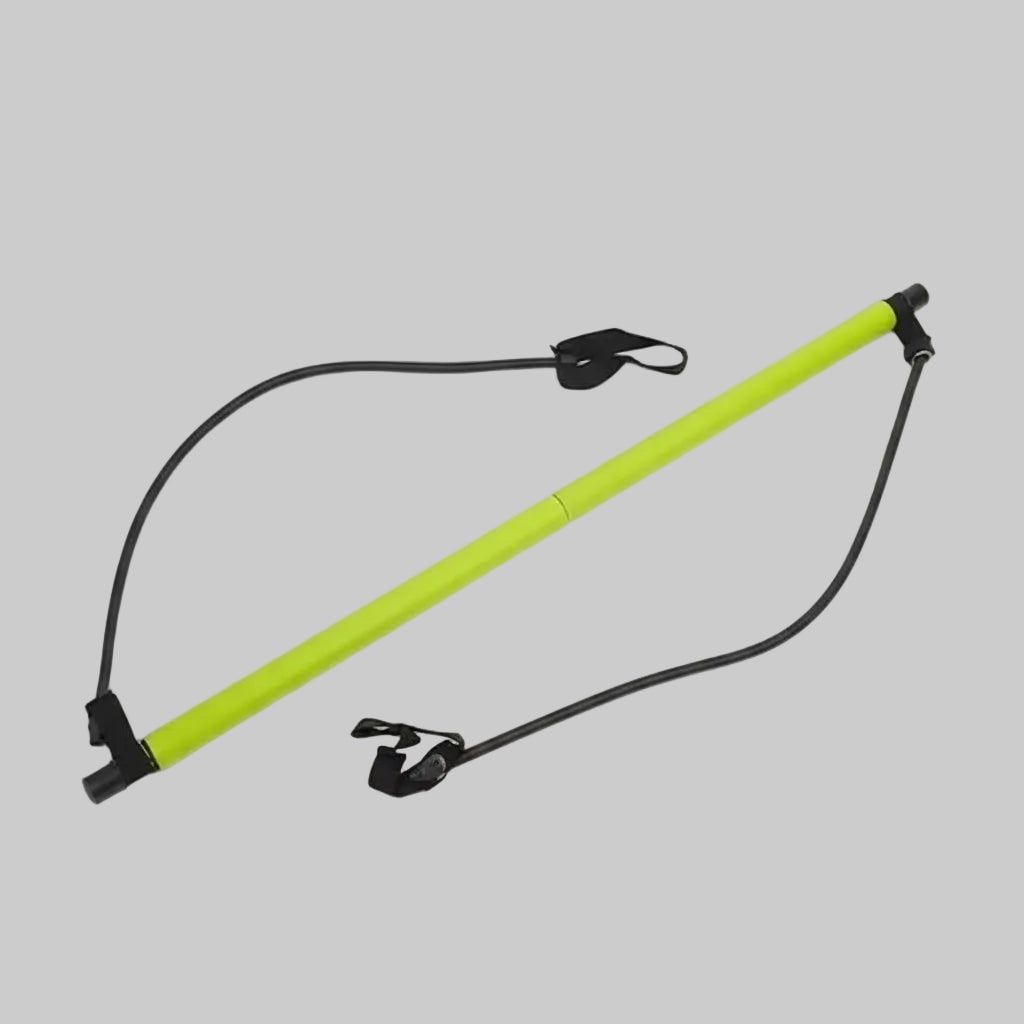 Home Pilates Bar Kit with Resistance Bands and Foot Straps Portable Full Body Workout