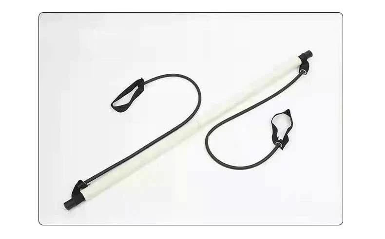 Home Pilates Bar Kit with Resistance Bands and Foot Straps Portable Full Body Workout
