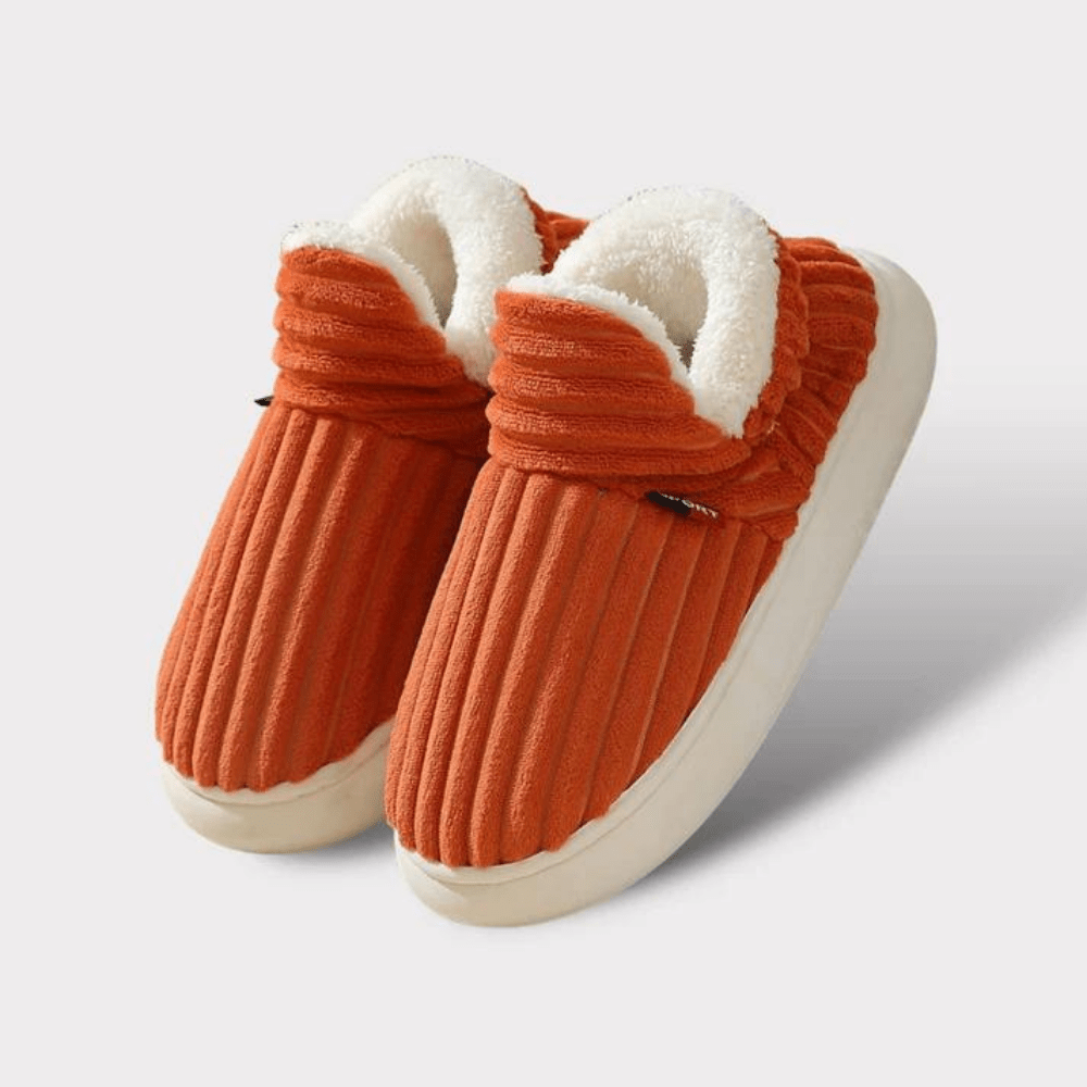 House Slippers Boots Bootie Corduroy Sherpa Fleece Slip Non