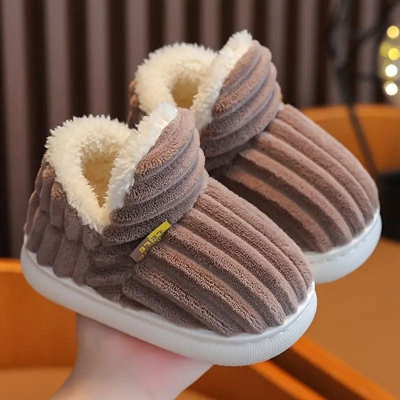 House Slippers Boots Bootie Corduroy Sherpa Fleece Slip Non
