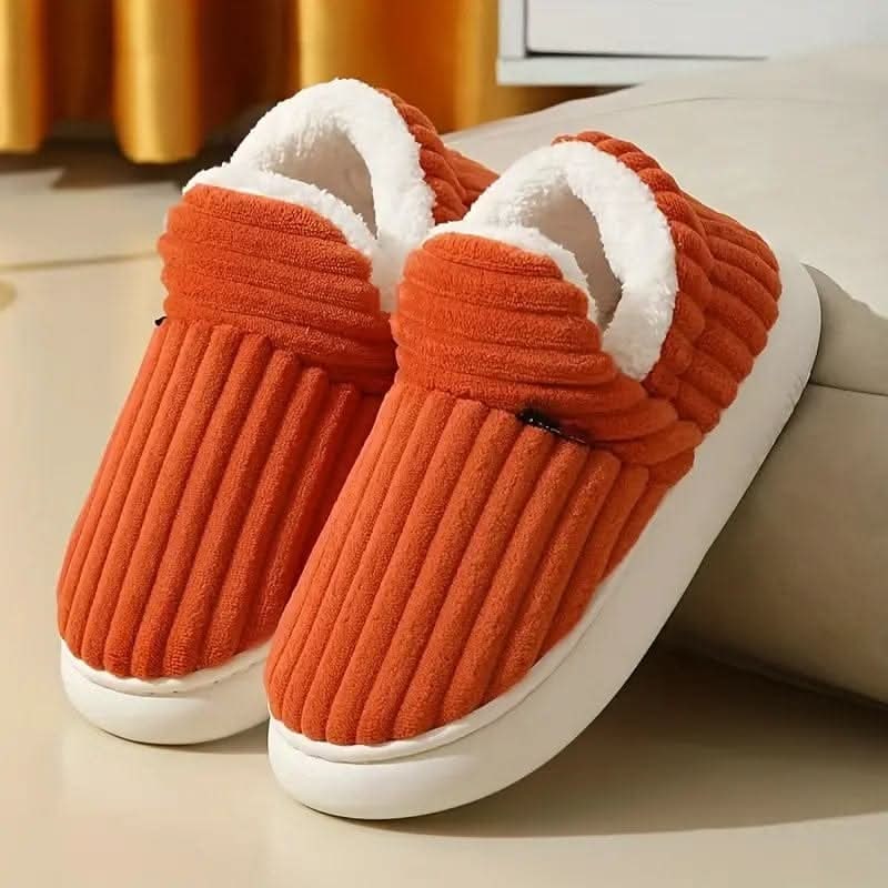House Slippers Boots Bootie Corduroy Sherpa Fleece Slip Non