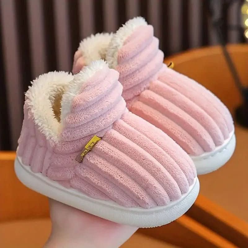 House Slippers Boots Bootie Corduroy Sherpa Fleece Slip Non