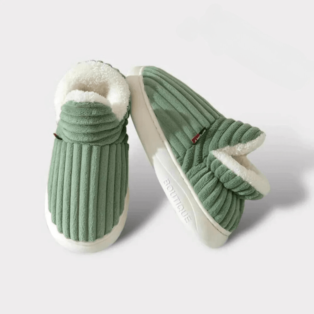 House Slippers Boots Bootie Corduroy Sherpa Fleece Slip Non