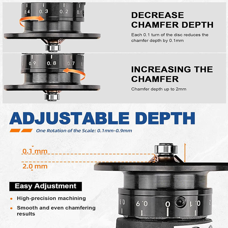 2 in 1  Mini Pneumatic Chamfering Tool