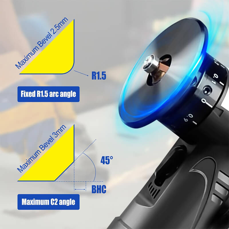 2 in 1  Mini Pneumatic Chamfering Tool