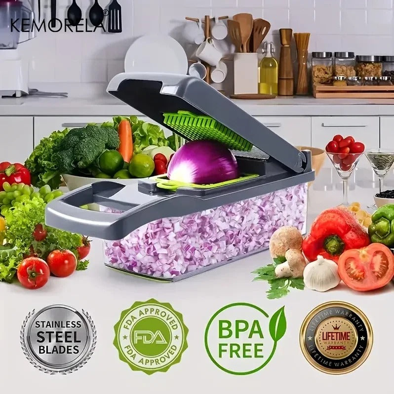 4-in-1 Vegetable Chopper with Slicer and Grater