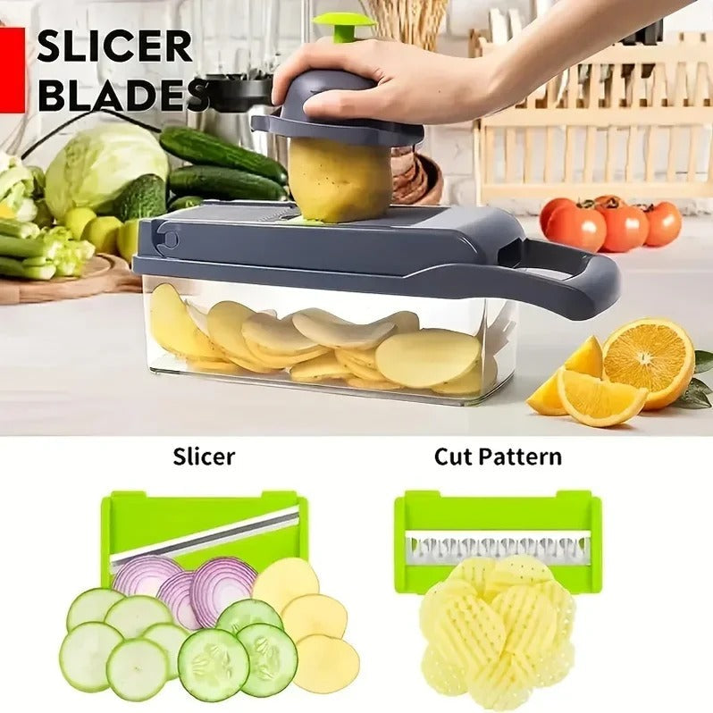 4-in-1 Vegetable Chopper with Slicer and Grater