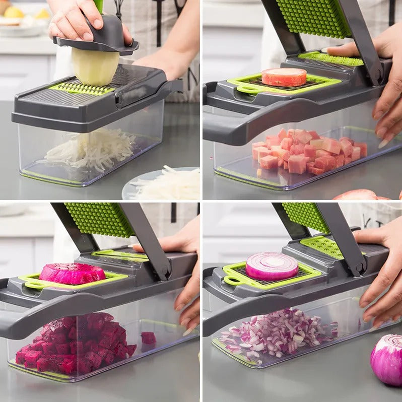 4-in-1 Vegetable Chopper with Slicer and Grater