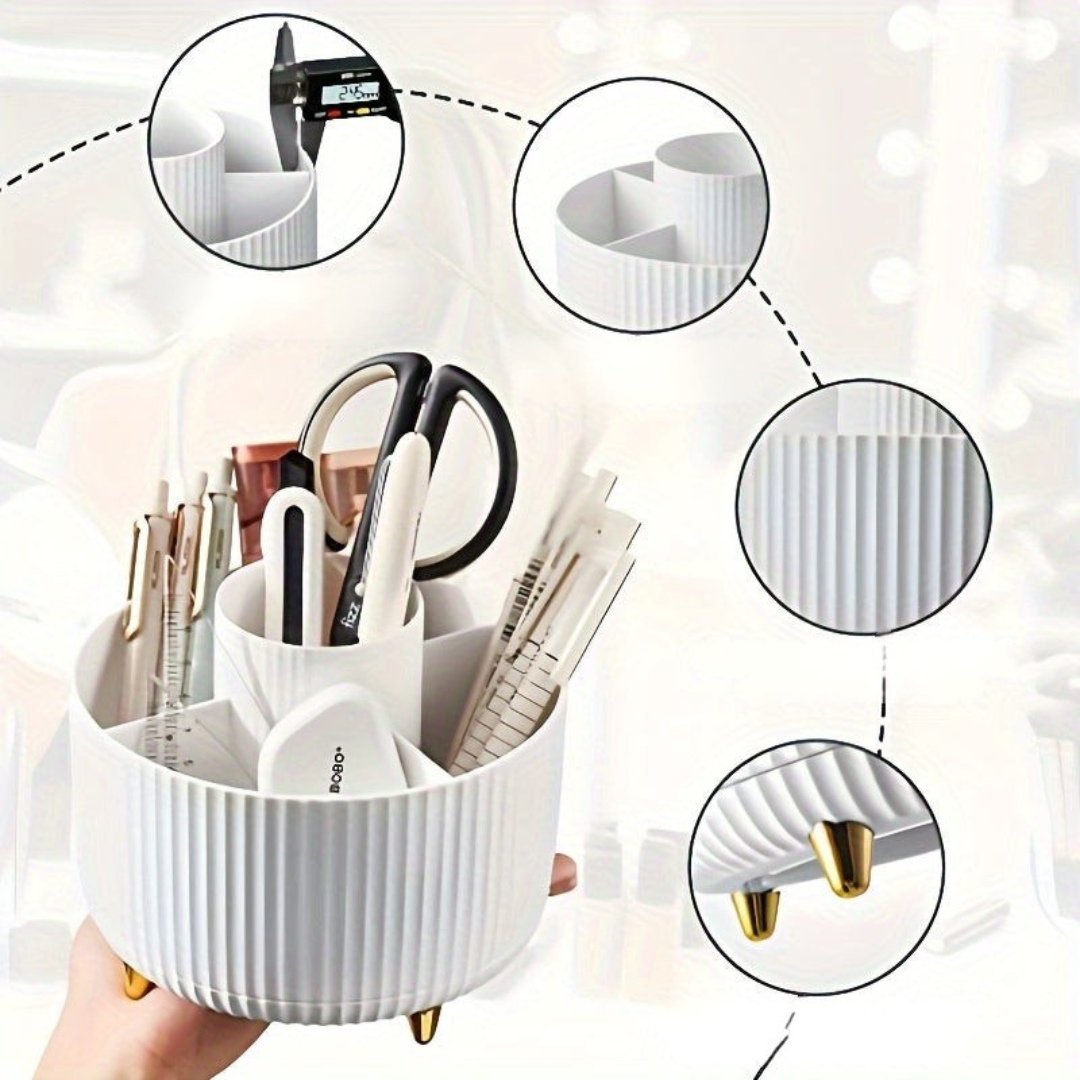 Cosmetic Organizer 360° rotating makeup stand with 5 sections
